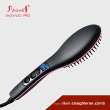 Hair Straightener Peine Eléctrico LCD Auto Control De La Temperatura Hierro Brush Masajeador